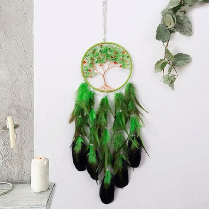 Wall Hanging Dreamcatchers Gem Crystal Tree Of Life Dream Catcher Home