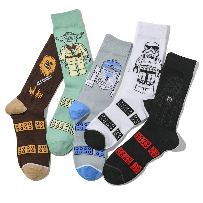 Socks Star Wars Anime Pure Cotton Mid Tube Socks Boys Four Seasons