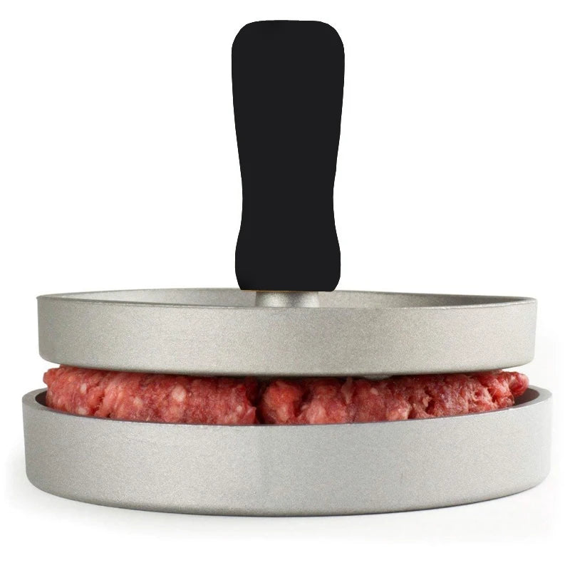 Burger Press Patty Maker Stainless Steel Hamburger Mold Non-Stick with 100 Patty Papers