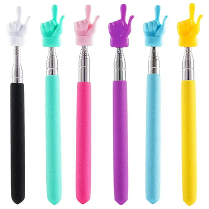 Retractable Teacher Pointer Finger Design StainlessSteel Telescopic