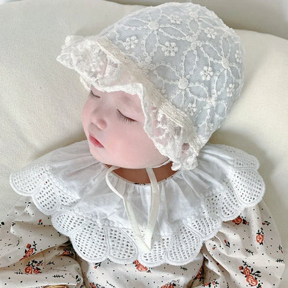 Cute Summer Lace Flower Newborn Baby Hat Princess Baby Girl Infant