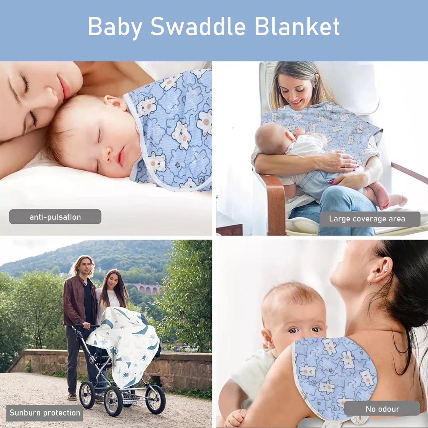 80cm Baby Swaddle Blanket Simple Sleeping Bag Wrap Adjustable Wrap