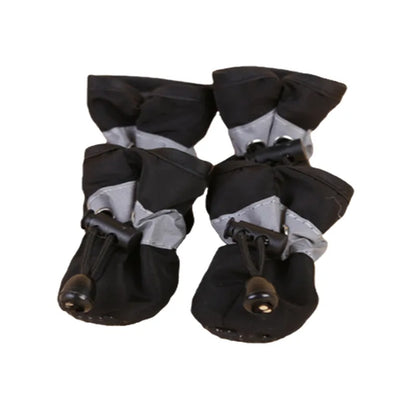 4pcs/set Waterproof Pet Dog Shoes  Anti-slip Rain Boots Footwear for