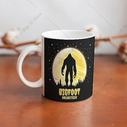 Bigfoot Hunter Sasquatch Personalized Ceramic Cups Funny Coffee Mug