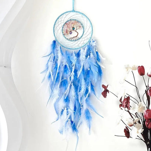 Wall Hanging Dreamcatchers Gem Crystal Tree Of Life Dream Catcher Home