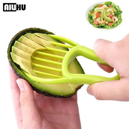 3 In 1 Avocado Slicer Shea Corer Butter Fruit Peeler Cutter Pulp