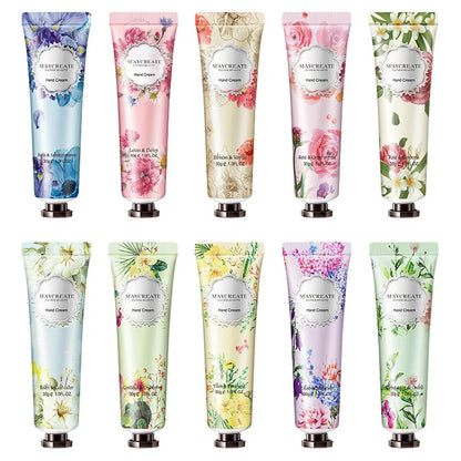 10pcs Fruity Flowery Hand Cream Moisturizing Anti-wrinkle Anti Chap