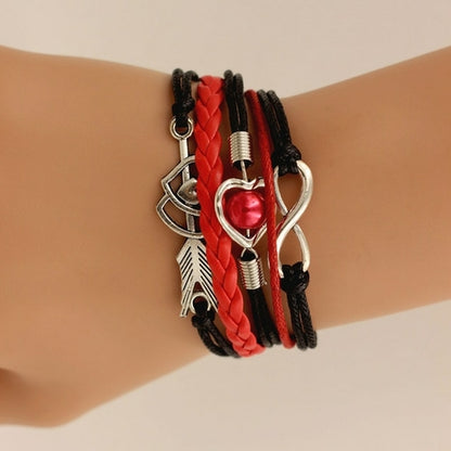 Sumeng Brand Leather Bracelets For Women Wrap Infinity Love Heart