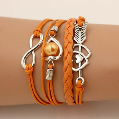 Sumeng Brand Leather Bracelets For Women Wrap Infinity Love Heart