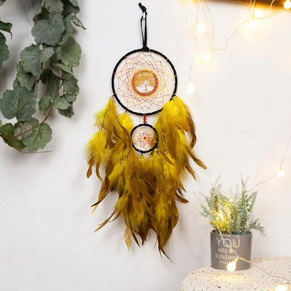 Wall Hanging Dreamcatchers Gem Crystal Tree Of Life Dream Catcher Home