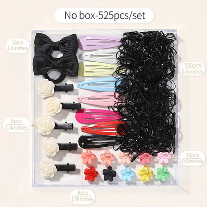 1125pcs A Bag of Multipurpose Children Lovely Colorful Flower Clip BB