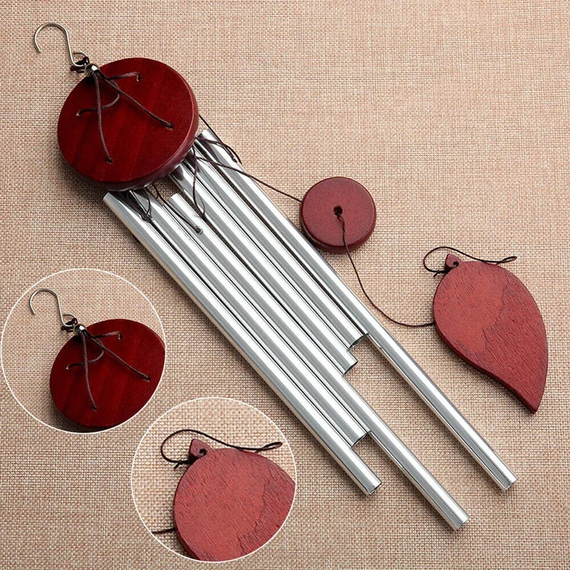 Wooden Retro Wind Chimes Metal Ornaments Outdoor Garden Decoration