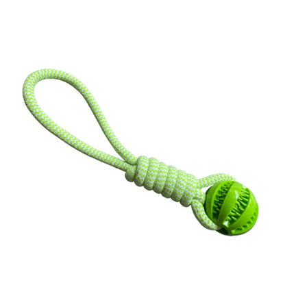 Dog Toys Balls Interactive Treat Rope Rubber Leaking Balls for Small