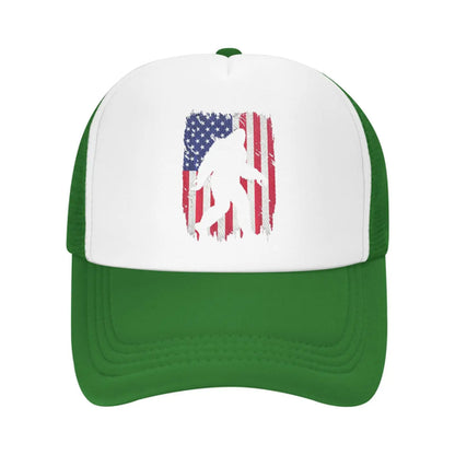 Bigfoot Gifts Funny Sasquatch American USA Flag Adult Cowboy Hat Woman