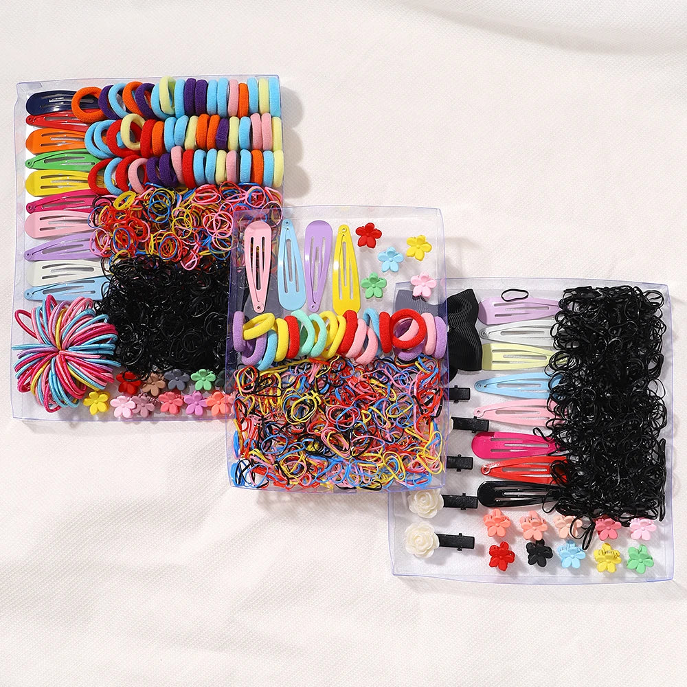 1125pcs A Bag of Multipurpose Children Lovely Colorful Flower Clip BB