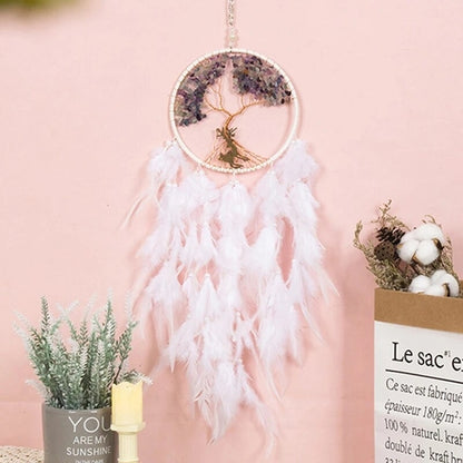 Wall Hanging Dreamcatchers Gem Crystal Tree Of Life Dream Catcher Home