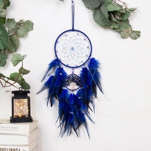 Wall Hanging Dreamcatchers Gem Crystal Tree Of Life Dream Catcher Home