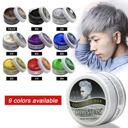 Temporary Hair Color Wax Men Diy Mud One-time Molding Paste Dye Cream