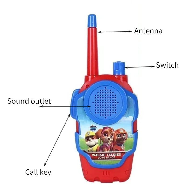 PAW Patrols Toy Walkie Talkies Set Children Walkie Radio Cartoon Kids