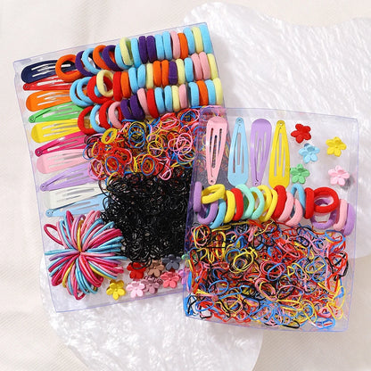 1125pcs A Bag of Multipurpose Children Lovely Colorful Flower Clip BB