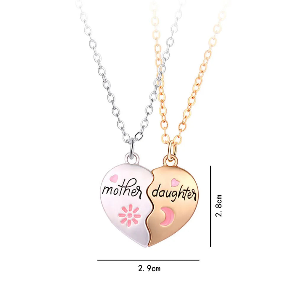 Luoluo&baby 2Pcs/set Mother and Daughter Parent Child Magnet Necklace