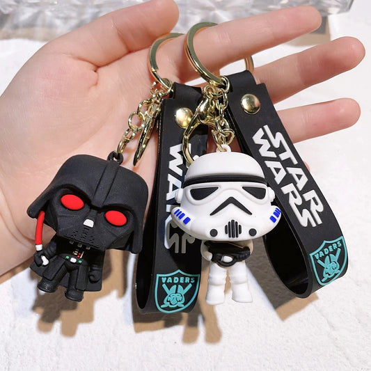 Star Wars Anime Figure Yoda Keychain Mandalorian Darth Vader Chewbacca