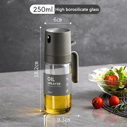 Oil Spray Bottle 250ml High Borosilicate Glass Cooking Oil Dispensers