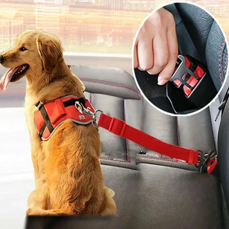 Adjustable Pet Dog Cat Car Seat Belt Quick Release Harness Belt Travel