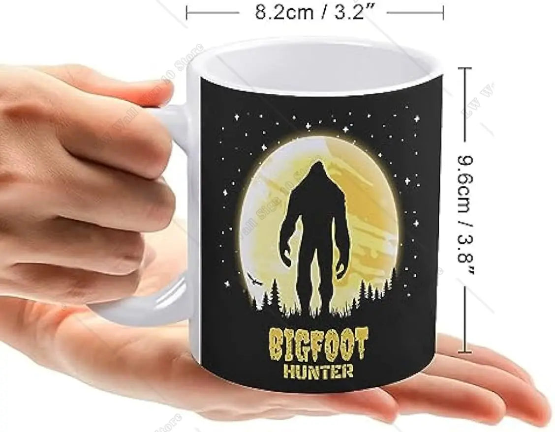 Bigfoot Hunter Sasquatch Personalized Ceramic Cups Funny Coffee Mug