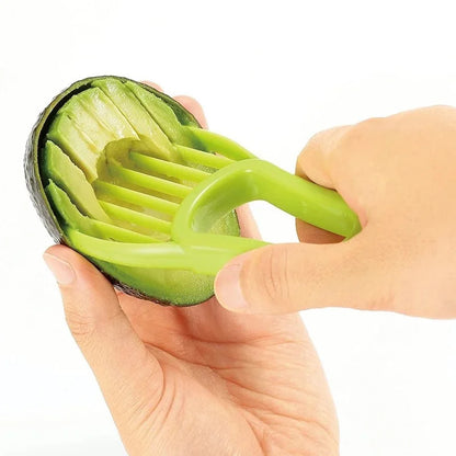 3 In 1 Avocado Slicer Shea Corer Butter Fruit Peeler Cutter Pulp