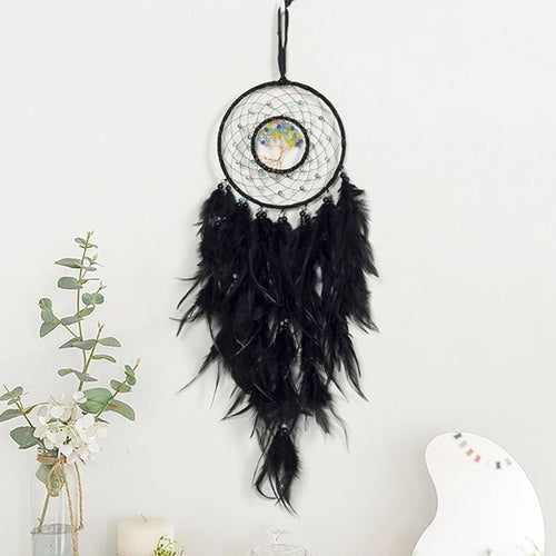 Wall Hanging Dreamcatchers Gem Crystal Tree Of Life Dream Catcher Home