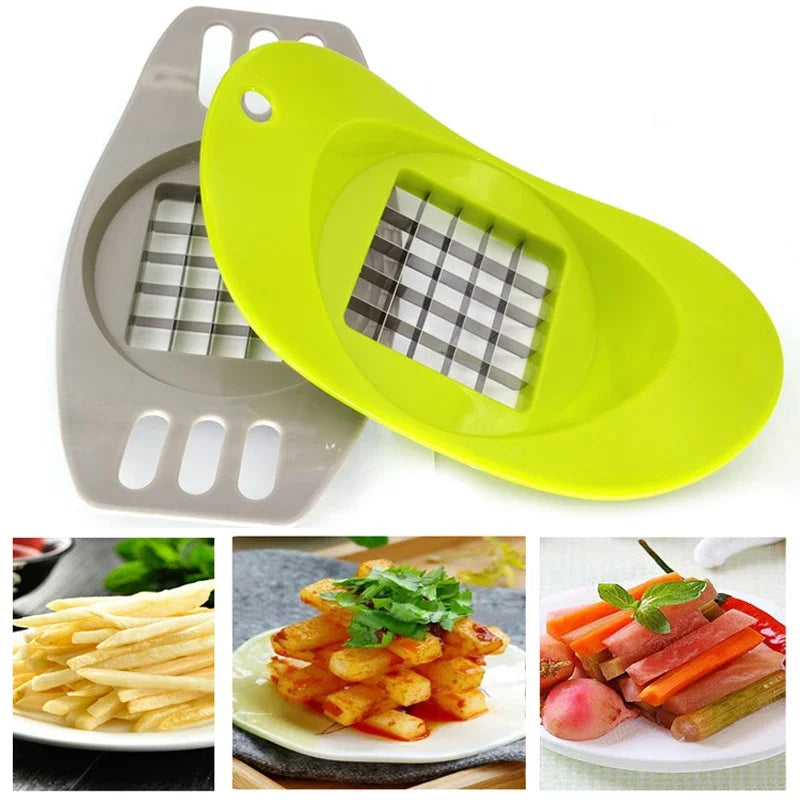 Stainless Steel Potato Cutter Vegetable Fruit Slicer Chopper Chipper