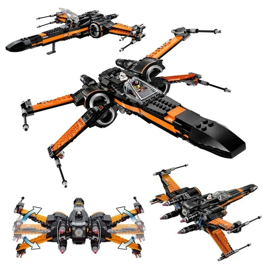 FIT 75102 748PCS Stars Space Wars Poe X-wing Fighter Aircraft Fighter