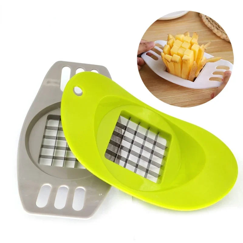 Stainless Steel Potato Cutter Vegetable Fruit Slicer Chopper Chipper