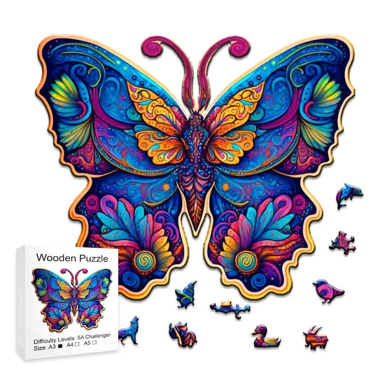 Advanced Wooden Puzzle Beautiful Butterfly Adult Children Special