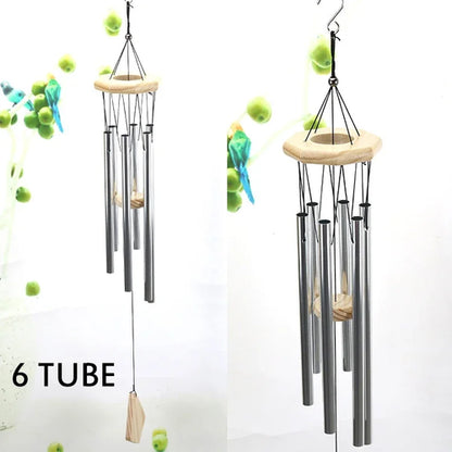 Wooden Retro Wind Chimes Metal Ornaments Outdoor Garden Decoration