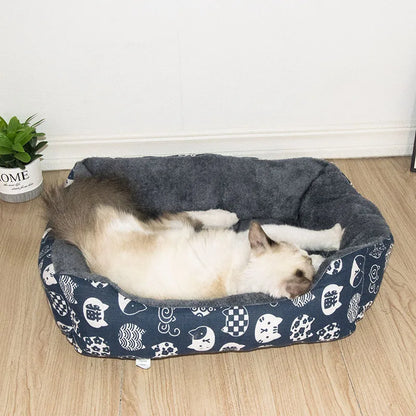 Pet Dog Cat Bed Mat Large Dog Sofa Bed Warm Pet Nest Kennel For Small