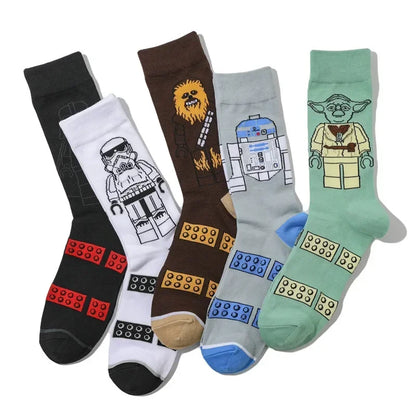 Socks Star Wars Anime Pure Cotton Mid Tube Socks Boys Four Seasons