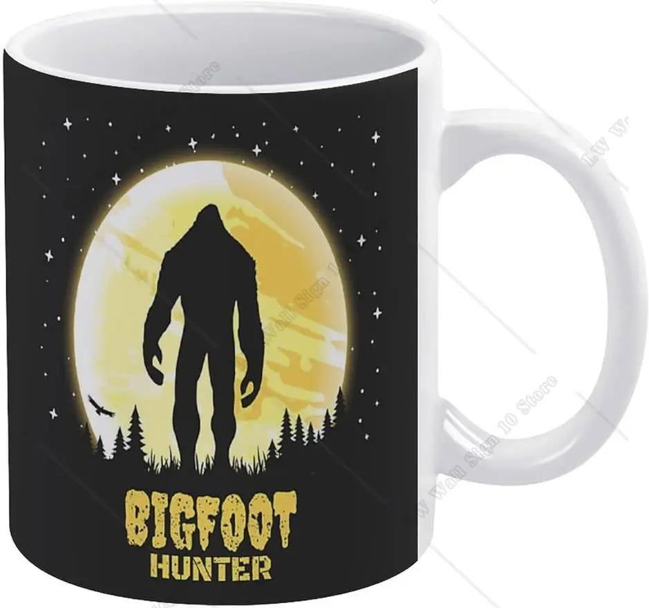 Bigfoot Hunter Sasquatch Personalized Ceramic Cups Funny Coffee Mug