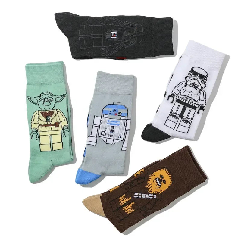 Socks Star Wars Anime Pure Cotton Mid Tube Socks Boys Four Seasons