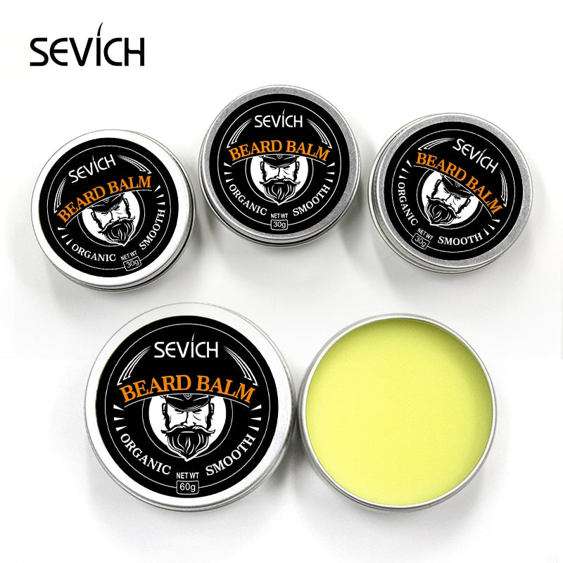 Sevich 30g/60g Natural Beard Balm Wax For Beard Smoothing Moustache