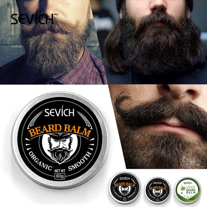 Sevich 30g/60g Natural Beard Balm Wax For Beard Smoothing Moustache