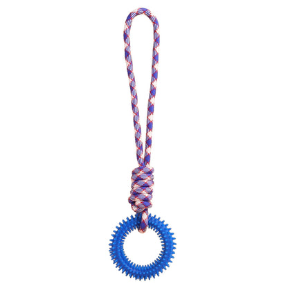 Supet Interactive Training Pet Toy Ring Spiked Ring Dog Teeth Cleaning