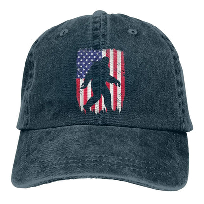 Bigfoot Gifts Funny Sasquatch American USA Flag Adult Cowboy Hat Woman