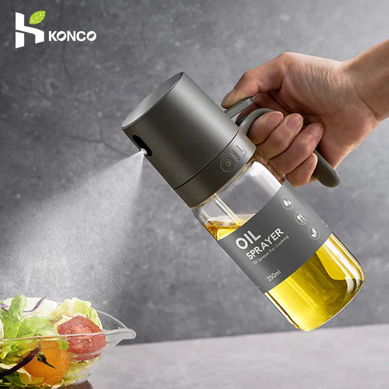 Oil Spray Bottle 250ml High Borosilicate Glass Cooking Oil Dispensers