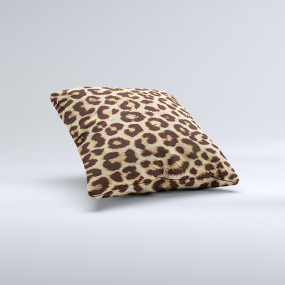 Simple Vector Cheetah Print Ink-Fuzed Decorative Throw Pillow