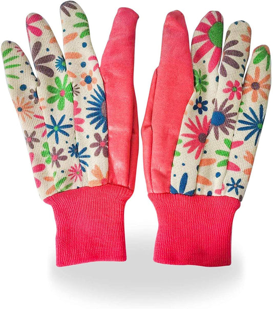 APQ Gardening Work Gloves for Women. Breathable Flower Print 6 Pairs